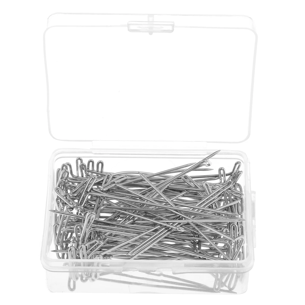 100 шт/уп Т-образные шпильки для париков серебро 6 размеров инструменты укладки