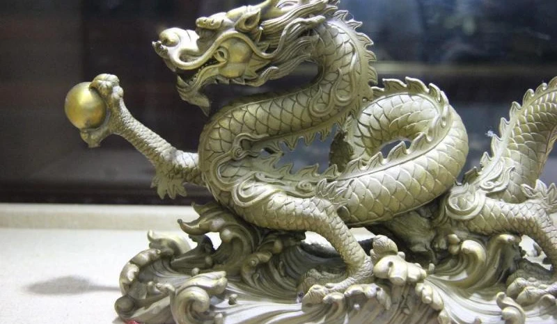 Китайский фэн-шуй медная Медная Статуя Дракона в виде года зодиака | Дом и сад