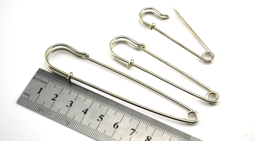 10 шт. 4 дюймовые большие никелированные Серебристые Металлические безопасные