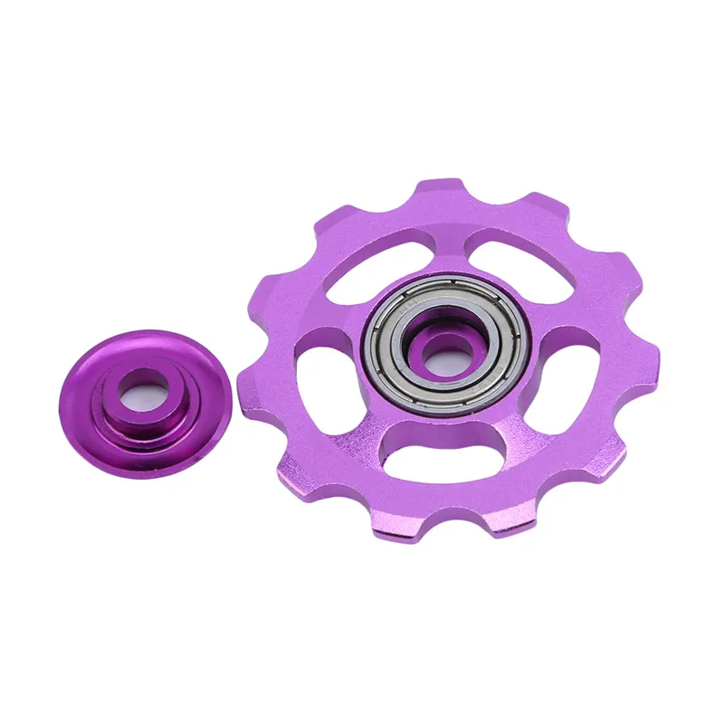 purple 1 компл. Сверхлегкий Алюминиевый сплав велосипедный переключатель велосипед Подшипник Jockey колеса Задний переключатель Шкивы открытый запчасти для велосипеда - Цвет: purple
