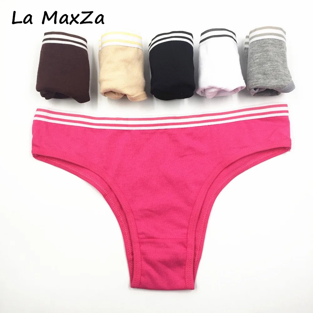 La maxza 6 шт. Для женщин хлопковые трусы женские бесшовные Трусики для Женские