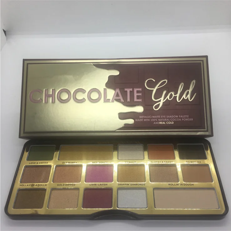 Free shipping Eye Makeup CHOCOLATE GOLD Highlights shadow Palette 16 Color Eyeshadow |