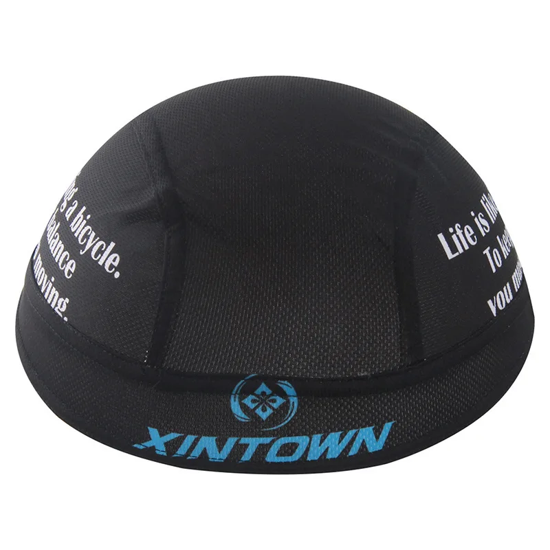 Головной убор унисекс черный Быстросохнущий с надписью Words для езды на