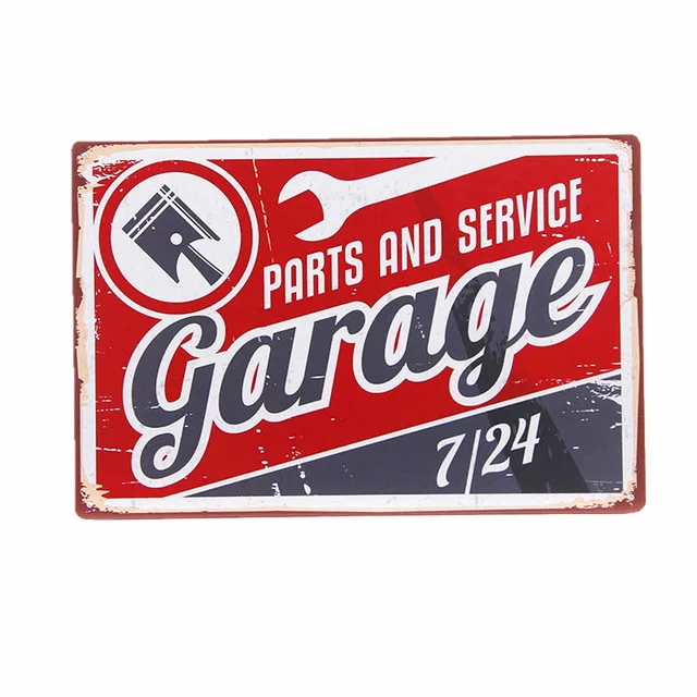 Оптовая продажа &quotGarage Rules&quot винтажные металлические оловянные знаки для