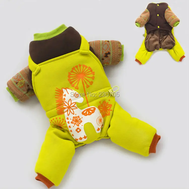 Зима флис утолщение ветрозащитный зеленый фантастика лошадь бренда щенок