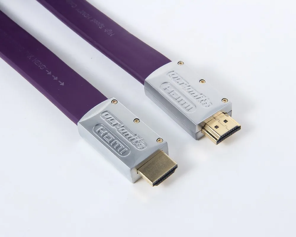 Эксклюзивный фиолетовый стандарт HDMI 2,0 плоский длинный сертифицированный кабель провод папа-папа 15 м 20 м 4 к* 2 к 3D Ethernet 15 20 м, по DHL