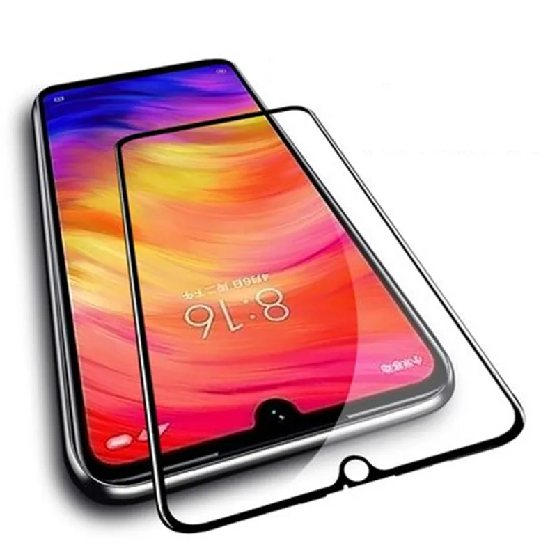 Закаленное стекло для Xiaomi Redmi Note 7, полноэкранный чехол для смартфона,, note7, 4 ГБ, 64 ГБ, 9 H, усиленная защита мобильного телефона