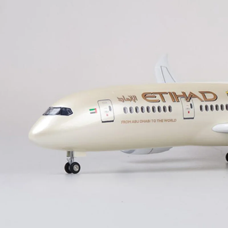 Самолет Boeing B787 Dreamliner Aircraft ETIHAD Airlines 47 см 1/130 весы Модель W светильник колеса литой