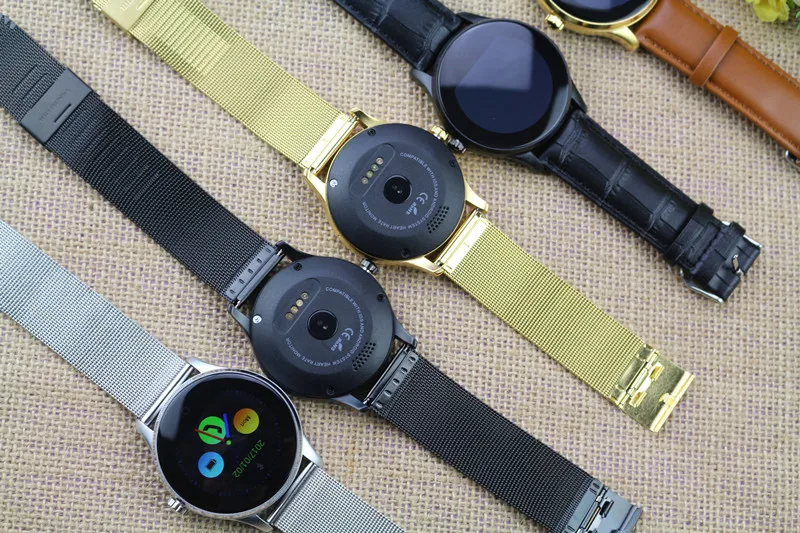 Смарт-часы K88H, 1,22 дюймов, круглый экран, поддержка пульсометра, Bluetooth, умные часы для Apple, huawei, IOS, Android, pk, KW88