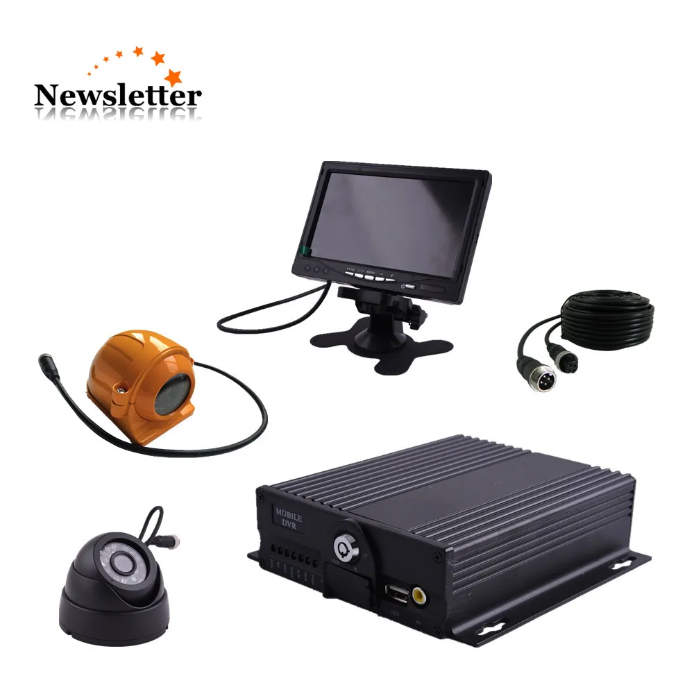 Security Protection Video Surveillance System 4 Channels AHD 720P 4G GPS School Bus Mobile DVR Kits | Vehicle