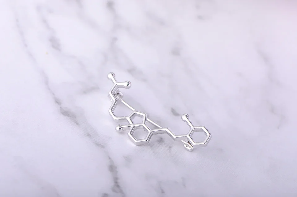 Blucome Oxytocin форма Нагрудный значок Золотой Серебряный цвет доктор учёный броши значок медицинские ювелирные изделия для женщин мужчин аксессуары