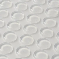 36pcs 15mm x 2mm clear black anti slip silicone rubber plastic bumper damper shock absorber 3m self adhesive silicone feet pads