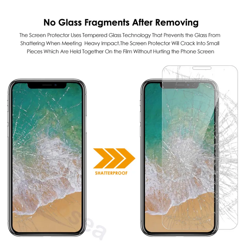 Qosea для iPhone XS Max XR Защитная пленка экрана 9 H прозрачная крышка 2018 ультратонкое