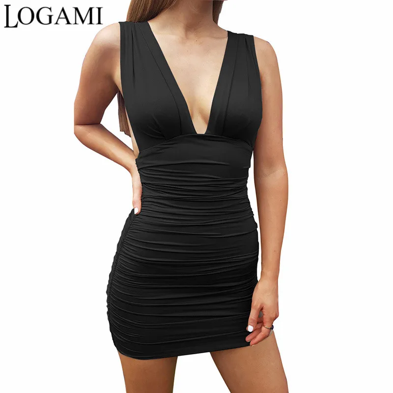 

Deep V Neck Sleeveless Party Dress Summer Dresses Woman Party Night Women Bodycon Sexy Dress