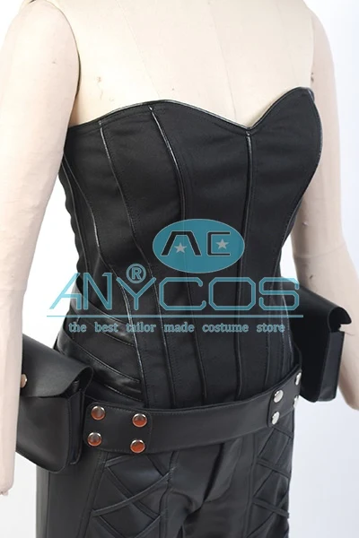 Костюм для косплея Зеленая Стрела черная куртка и перчатки из искусственной кожи