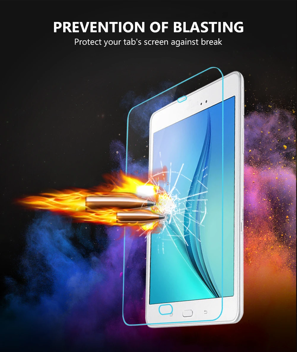 

Anti Fingerprints Tempered Glass Film Screen Protector For Samsung Tab T550/T330/T530 Premium Tempered Glass Screen Protector