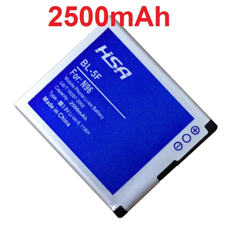 Новый 2500 мАч BL 5F/BL 5F аккумулятор большой емкости для Nokia 6290/E65/N93i/6210/N96/6210
