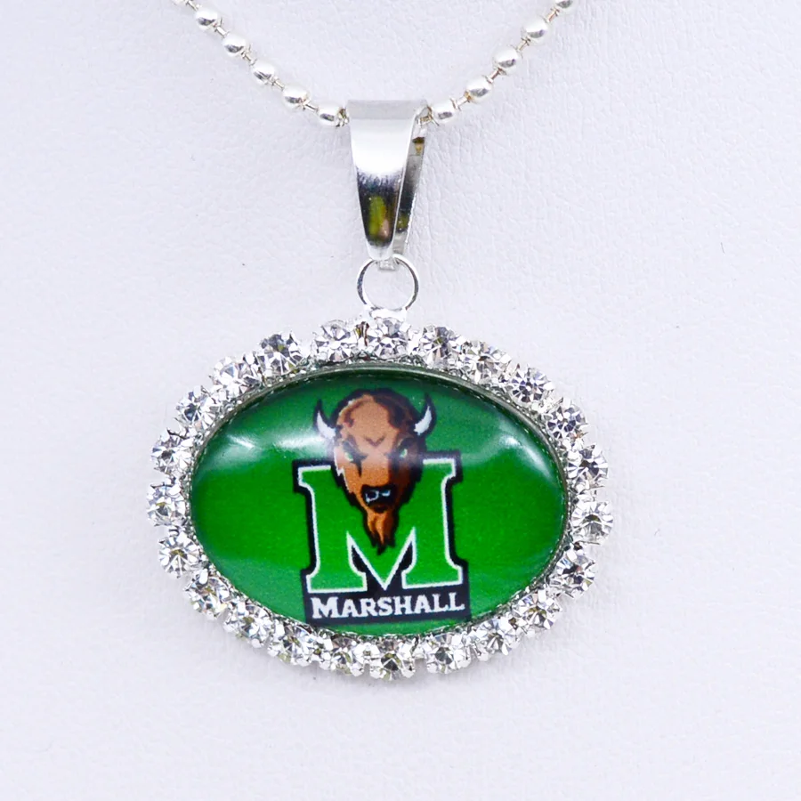 Ожерелье NCAA Marshall thoring Herd Charm подвеска Университетская футбольная бижутерия для