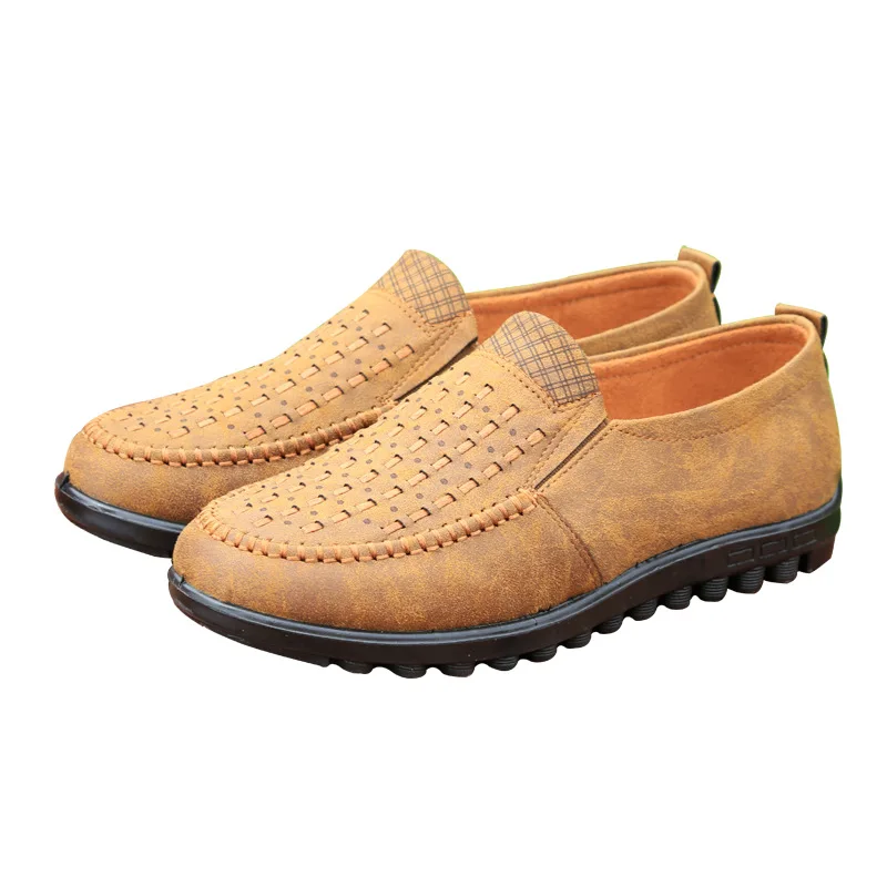 leather shoe for men Men's Leather coloring vintage comfortable breathable soft 2019 shoes 1623 | Обувь