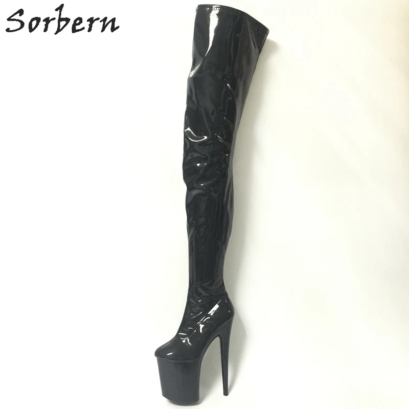 Женские сапоги до колена Sorbern дизайнерские высокие на платформе в стиле панк|designer