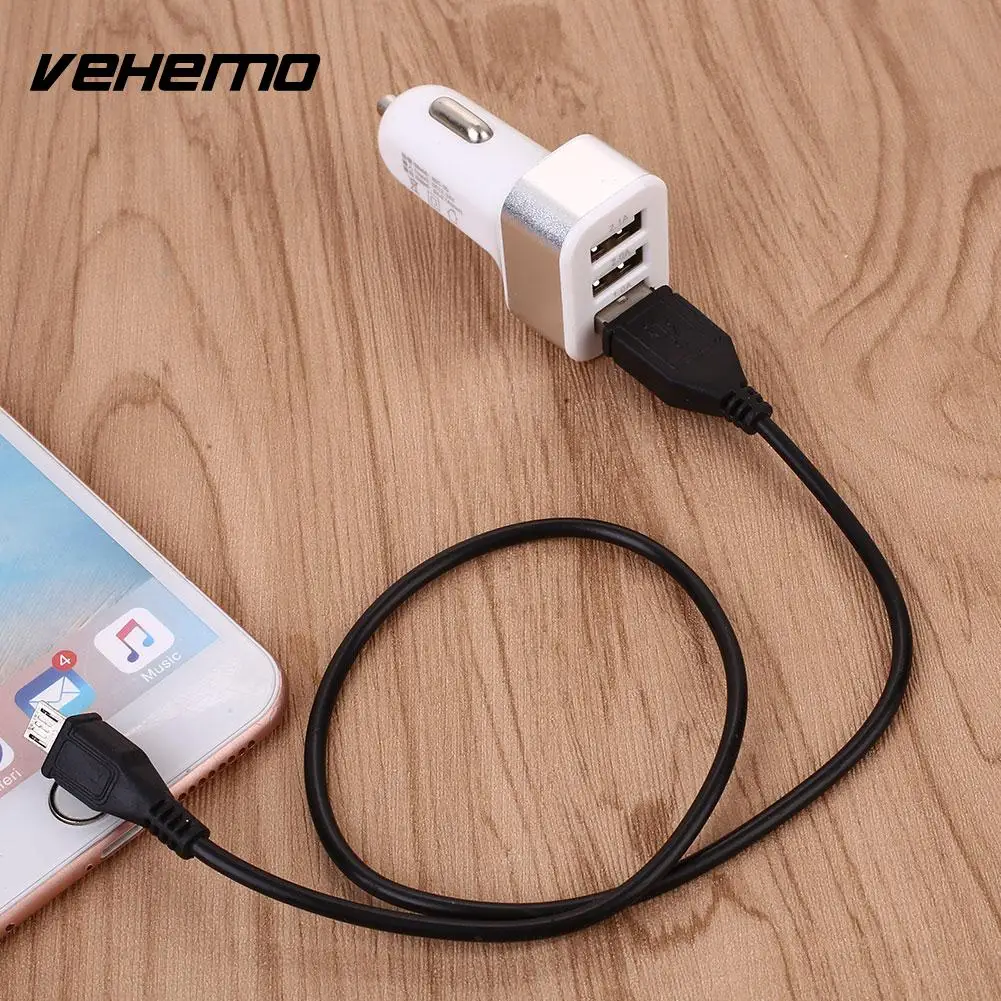 Автомобильное зарядное устройство для прикуривателя с двумя портами USB и 3