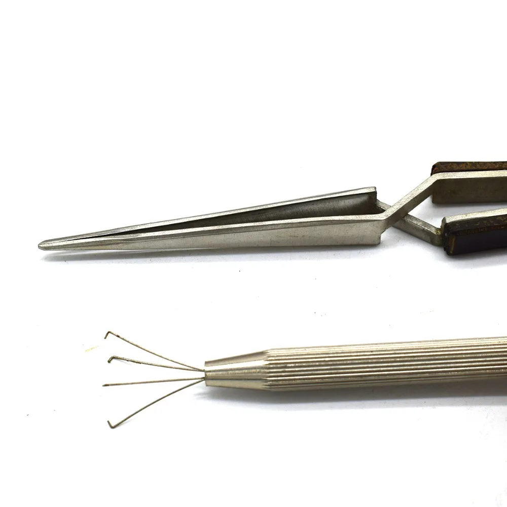 2PCS Jewelry Tool Set Welding Fibre Straight Nose Tweezers & Diamond Pick Up | Украшения и аксессуары