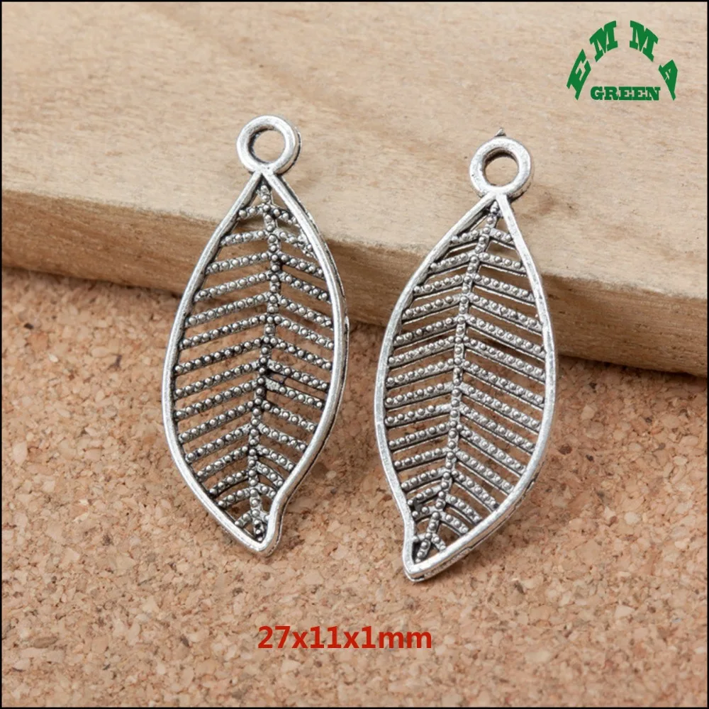 

Различные Новые Античные Серебро с оттенком бронзы листья дерева Очаровательная подвеска в форме листа подходит европейский браслет сдела...
