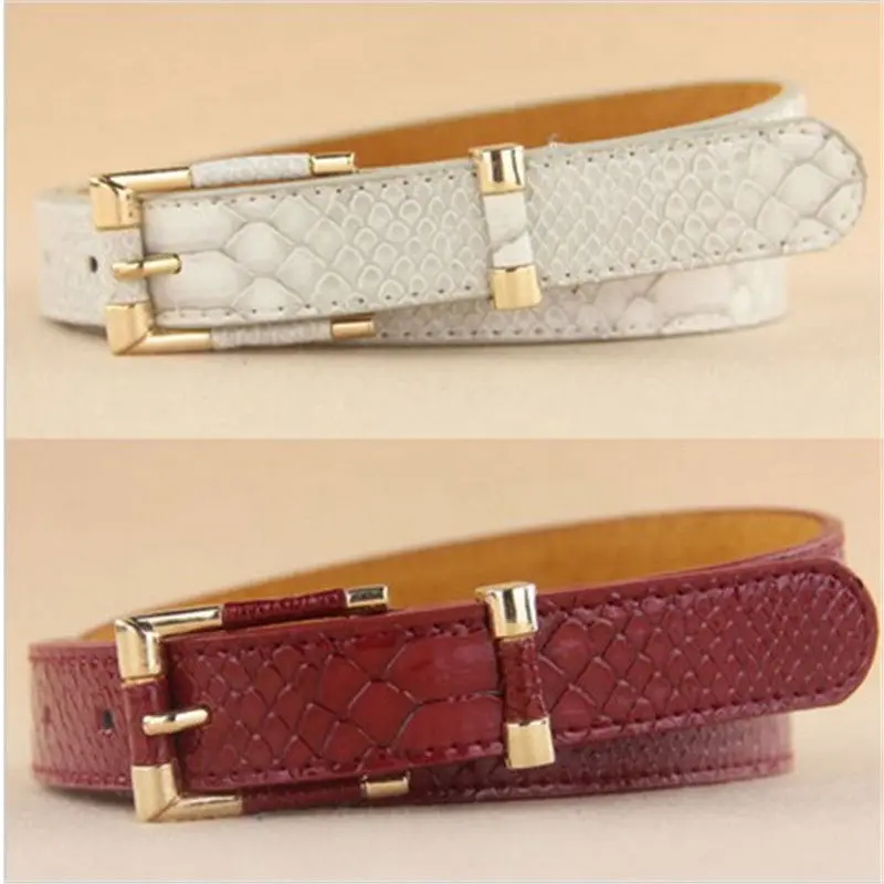 Новый высококачественный ремень из зернистой кожи для леди тренд холодный