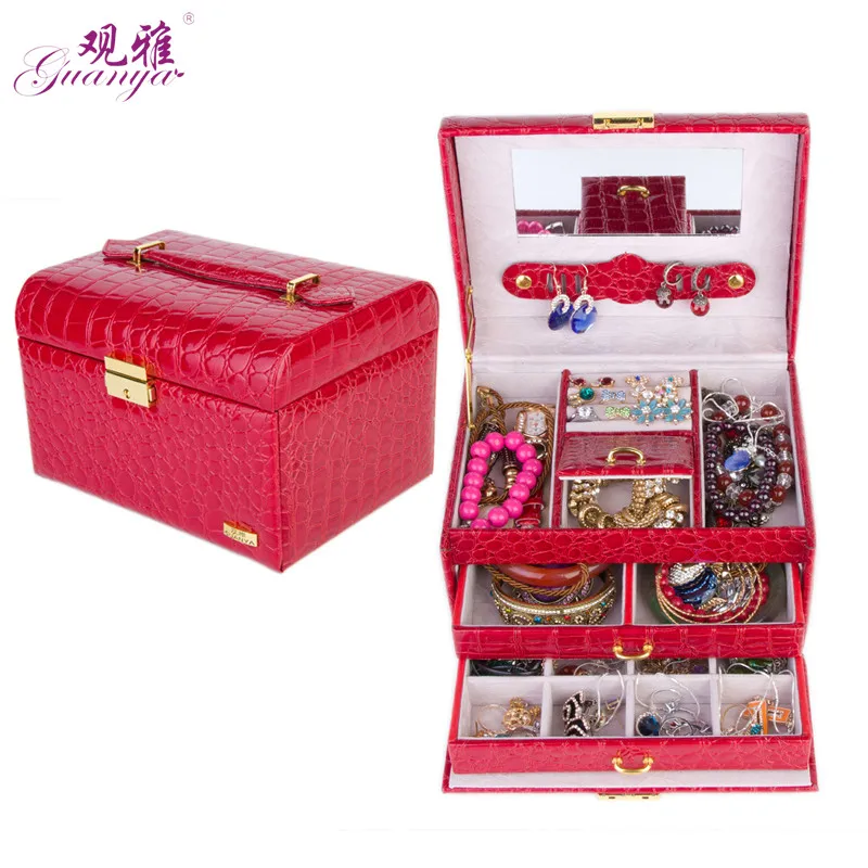 Высококлассная кожа с узором крокодиловая Кожаная Шкатулка Европейский