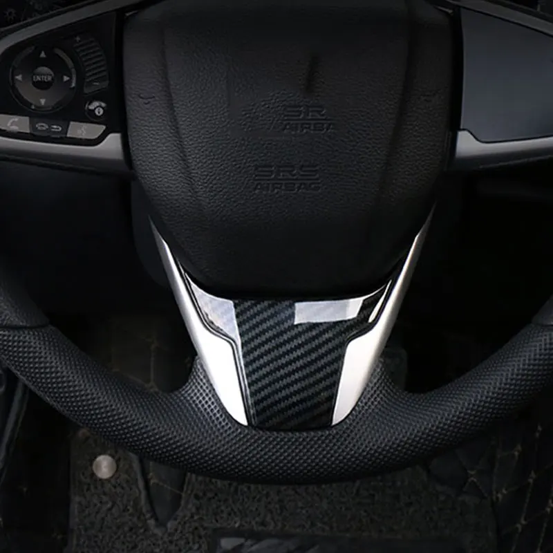 Углеродное волокно текстура руля наклейка для колес блестящий чехол HONDA CIVIC 2017