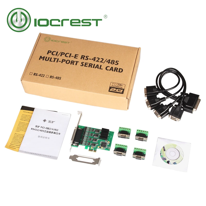 IOCREST PCI Express 4 порта Высокоскоростной RS422 RS485 многосерийный PCIe Industrial I/O карта Exar 17V354 с низкопрофильным