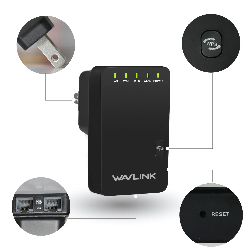 Wavlink 300 Мбит/с мини портативный N300 WiFi маршрутизатор/точка доступа беспроводной