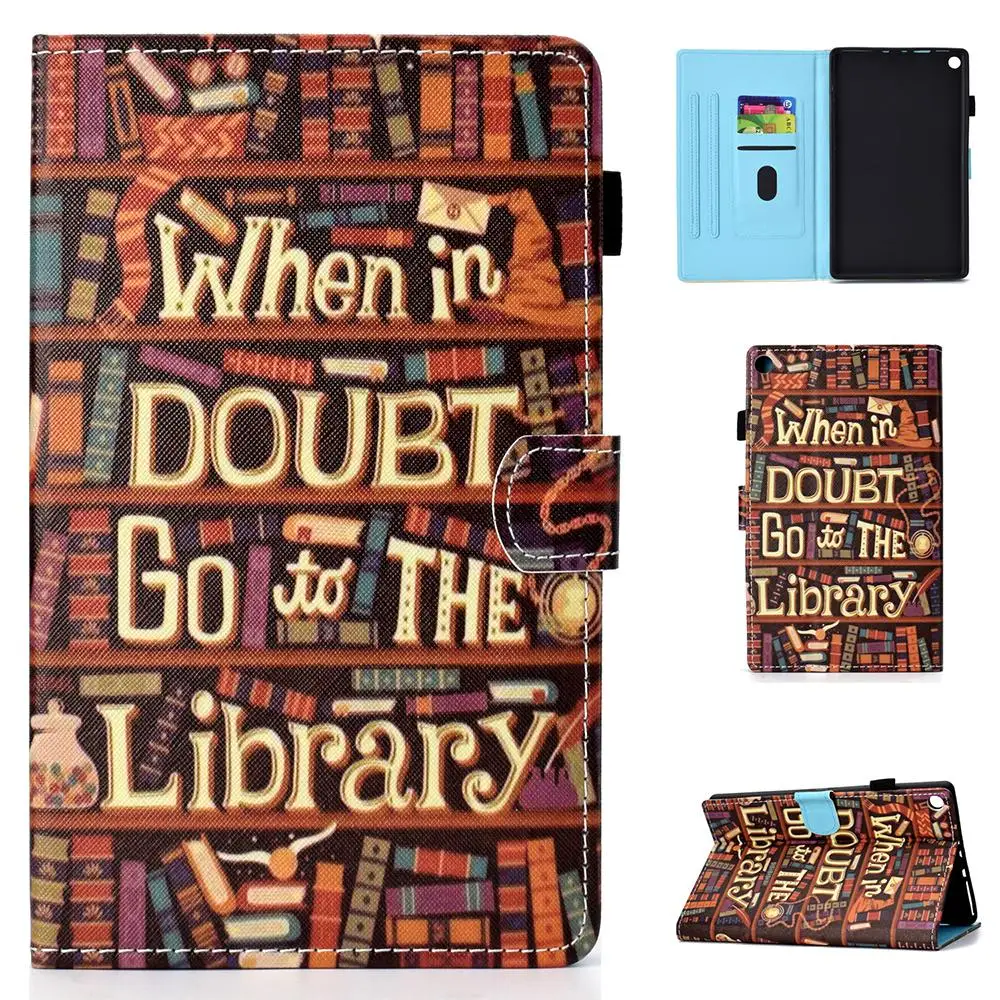Чехол для Amazon Kindle All New Fire HD 8 2016 2017 2018 HD8 Модный чехол с узором автоматическим