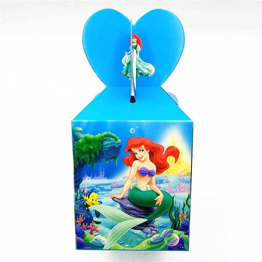 Подарочная коробка для конфет с маленькой русалочкой 6 шт. девочек украшение дня
