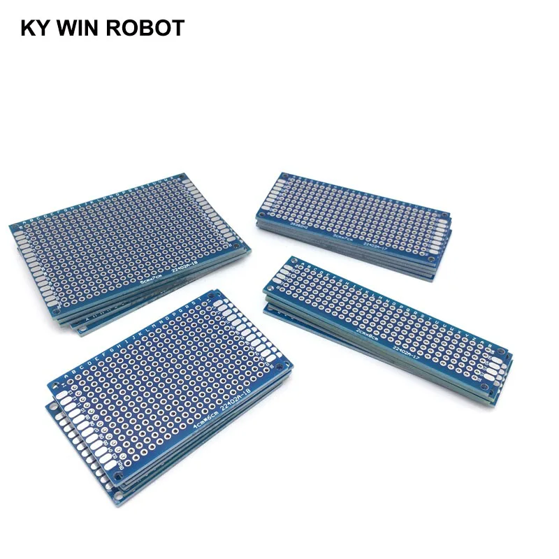 20шт 5x7 4x6 3x7 2x8 см синий двухсторонний медный Прототип Pcb Универсальный PCB для Arduino |