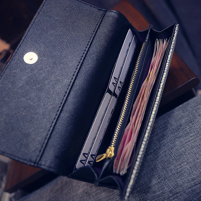 2018 змеевидный кожи Бумажник женщины женские держателей карт женский кошелек