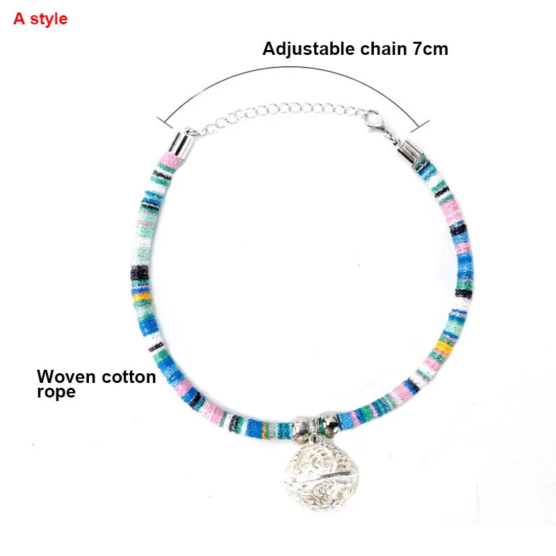 Sqinans 1pc Ethnic Style Dog Collar Braided Rope Necklace Adjustable Personalized Puppy Cat Neck Strap | Дом и сад