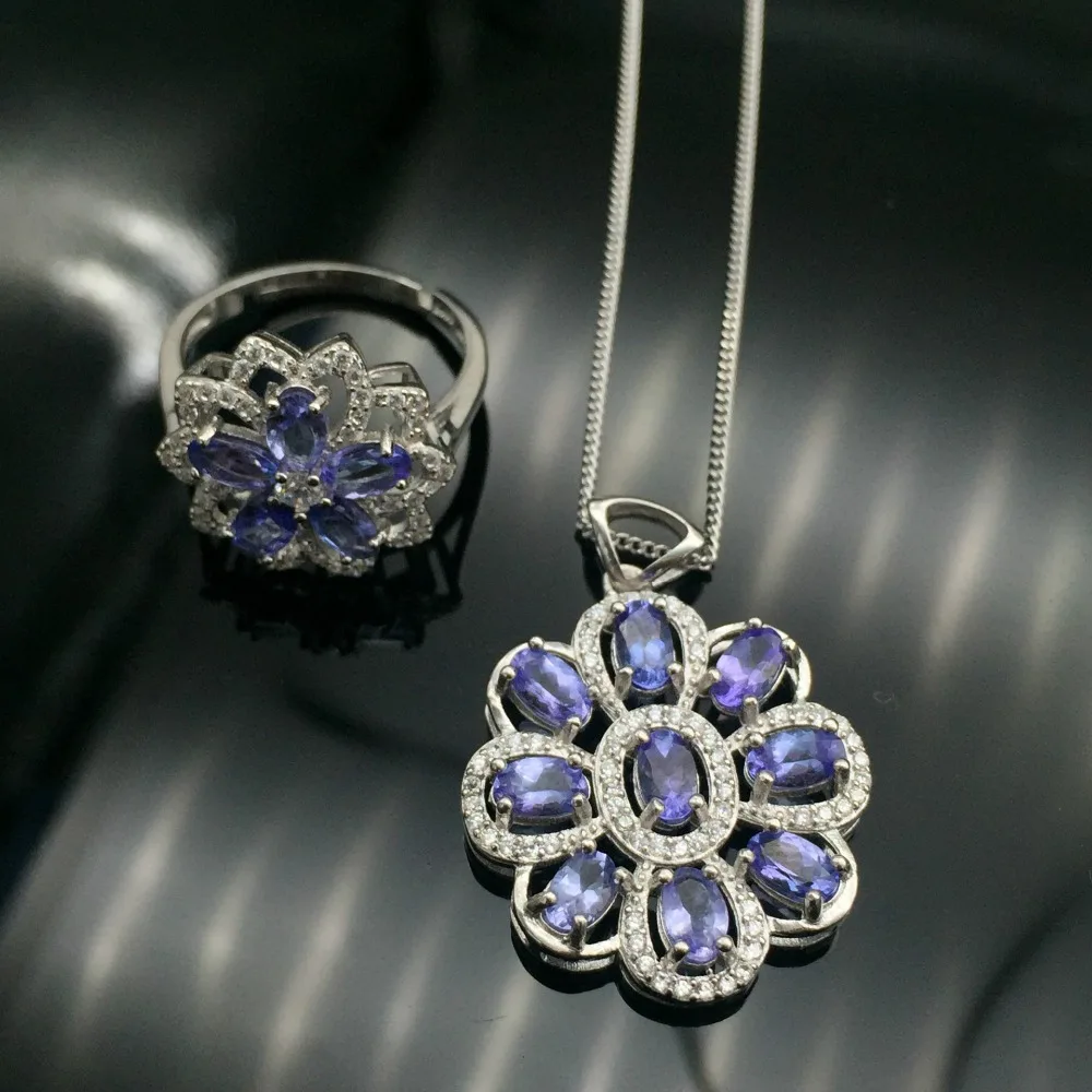 KJJEAXCMY boutique jewels 925 Чистое серебро натуральный танзанийский костюм женщина