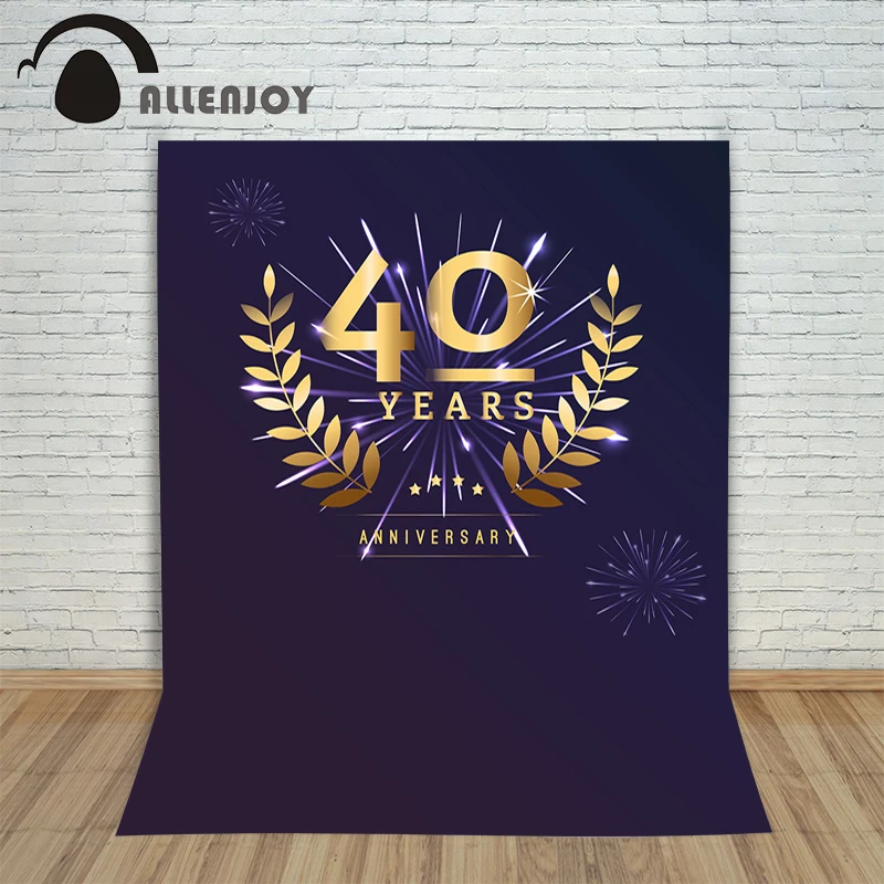 Allenjoy фон для фотосъемки на день рождения золотой огненный листья лавровый юбилей