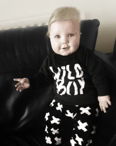 2 шт. хлопковая рубашка с длинным рукавом и штаны для мальчиков 0-24 мес. |