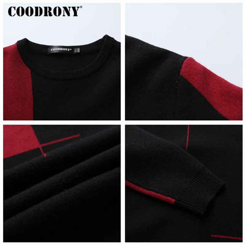 COODRONY кашемировый шерстяной свитер для мужчин брендовая одежда новинка 2018 зимний