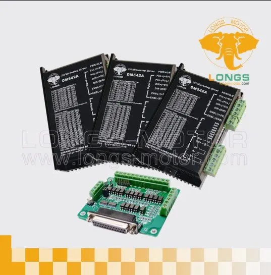 Бесплатная доставка в США 3 осевой Драйвер шагового двигателя DM542A PEAK 4.2A 18 50 В