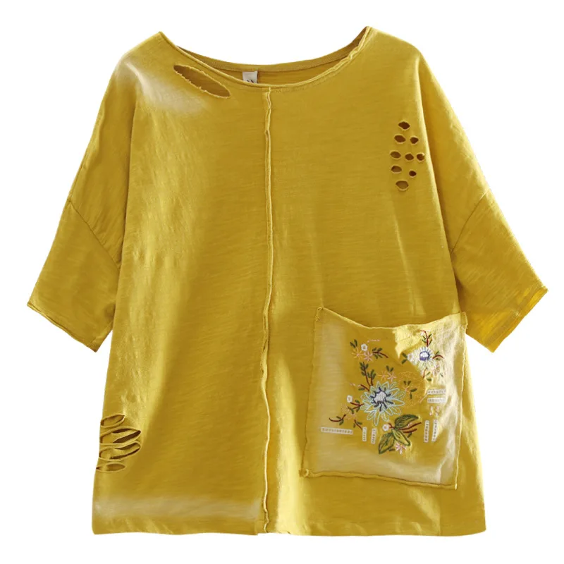 Весенне летняя футболка модные женские свободные повседневные пуловеры милые