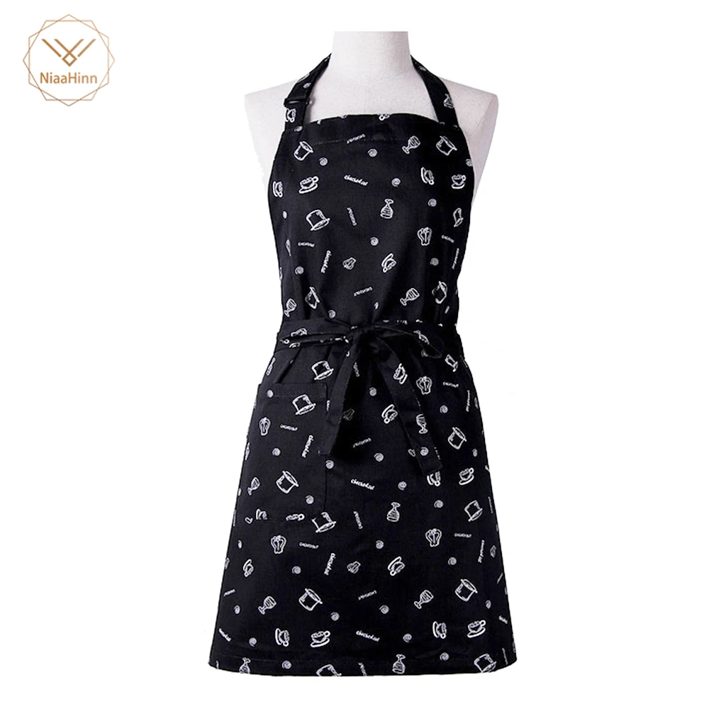 Фартук шеф-повара с принтом регулируемые фартуки в полоску карманами без рукавов