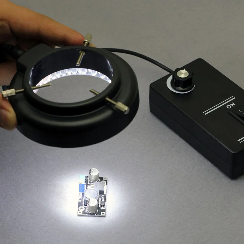 ZOOM 6W 60 LED Регулируемая кольцевая осветительная лампа для Стерео Зум Микроскопа