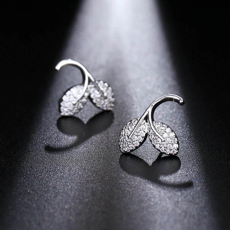 Красивые маленькие серьги EMMAYA в виде свежих листьев Изящные Ювелирные изделия