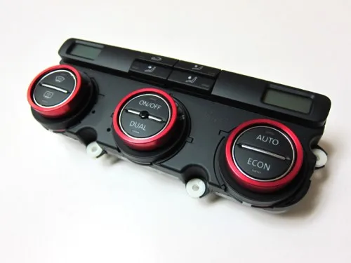 Aluminium Bezel For Climatronic Dial - Set of 3 Rings Rose Red for VW Golf Jetta MK5 Passat B6 EOS New Scirocco Tiguan | Автомобили и