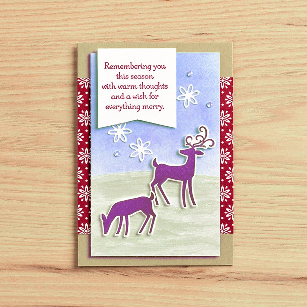 152*129 мм Deers фото Металл для DIY Скрапбукинг бумажные стикеры украшения фотоальбома