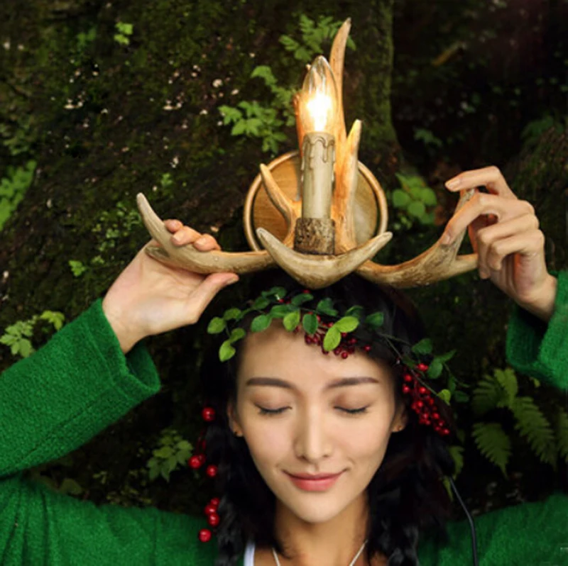 Современный настенный светильник рога бра рустикальная настенная лампа из