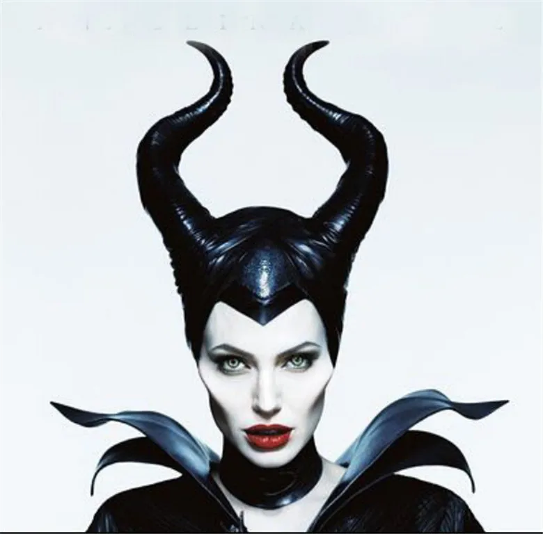 2016 модный Натуральная латекс джоли maleficent рога взрослых женщин хеллоуин костюм